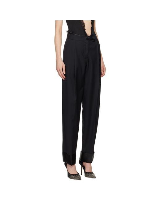 Christopher Esber Black Pegged Trousers