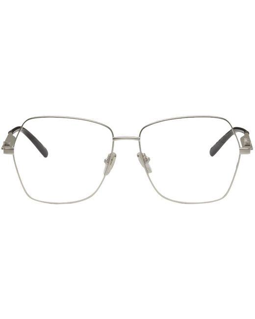 Balenciaga Silver Square Glasses in Metallic | Lyst UK