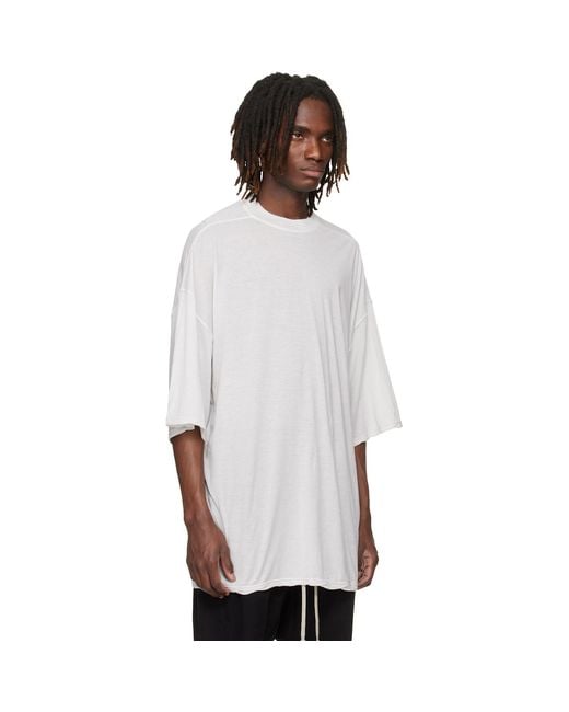 Rick Owens White Off- Temple Tommy T-Shirt for men