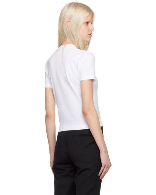 Jacquemus Les Classiquesコレクション ホワイト Le T-shirt Gros Grain Tシャツ Black