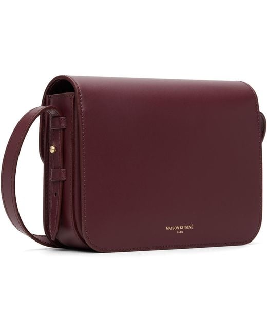 Maison Kitsuné Purple Burgundy Edie Bag