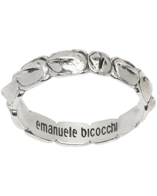 Emanuele Bicocchi Metallic Ssense Exclusive Croc Ring for men