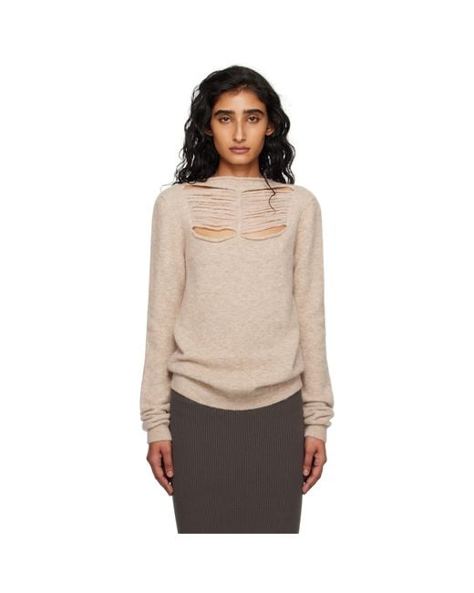 Rick Owens Black Concordians Ls Sweater