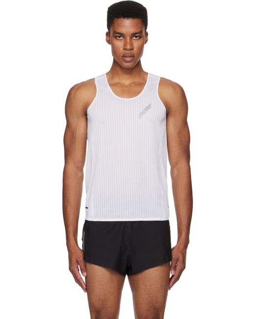 Soar Running White Race Tank Top for men
