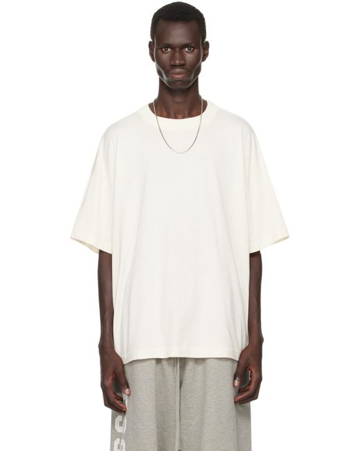 Fear Of God White Three-Pack Off- Essentials T-Shirts for men