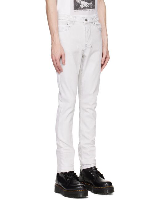 Ksubi White Gray Chitch Habits Jeans for men