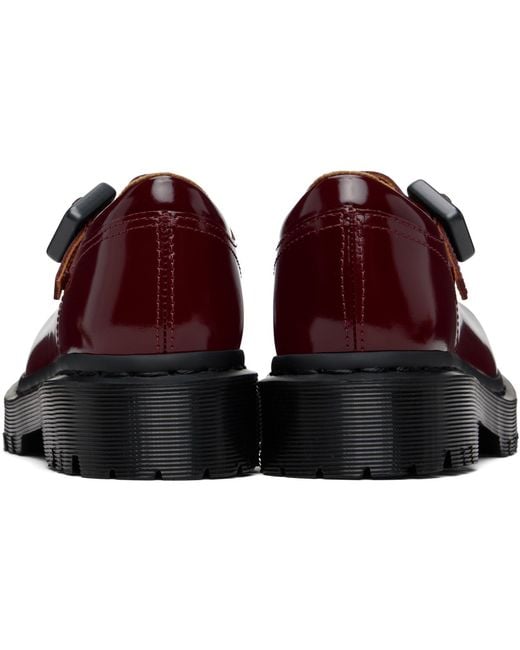 Dr. Martens Burgundy Rejena Mary Jane Laquered Leather Loafers