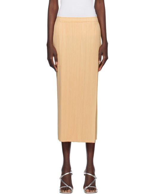 Pleats Please Issey Miyake Black Monthly Colors March Midi Skirt