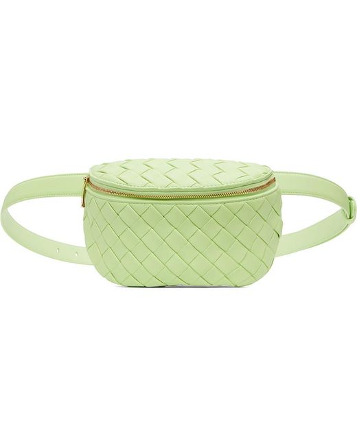Bottega Veneta Green Intrecciato Belt Bag