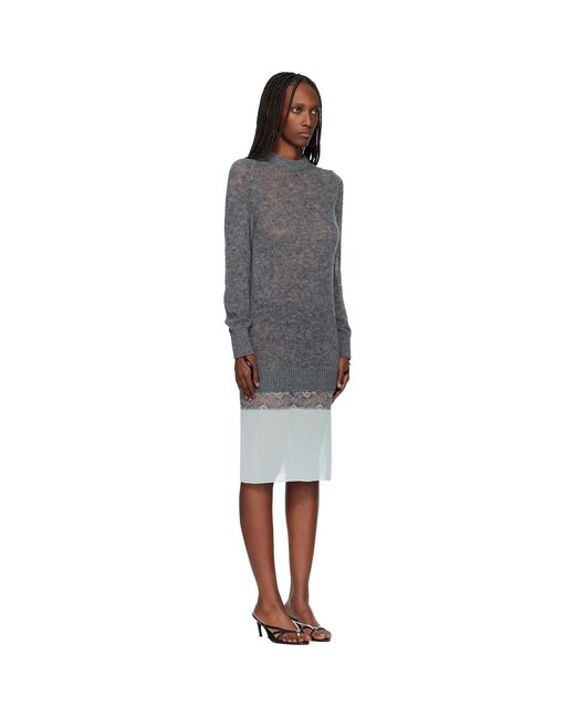 Coperni Black Multi-Layer Pullover Midi Dress