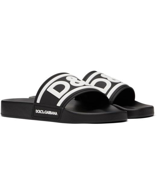 Dolce & Gabbana Dolce&gabbana Black Logo Sandals for men