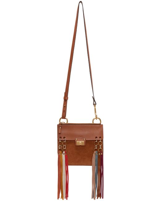 Chlo Tan Fringed Mini Bracelet Bag in Brown (tan) | Lyst
