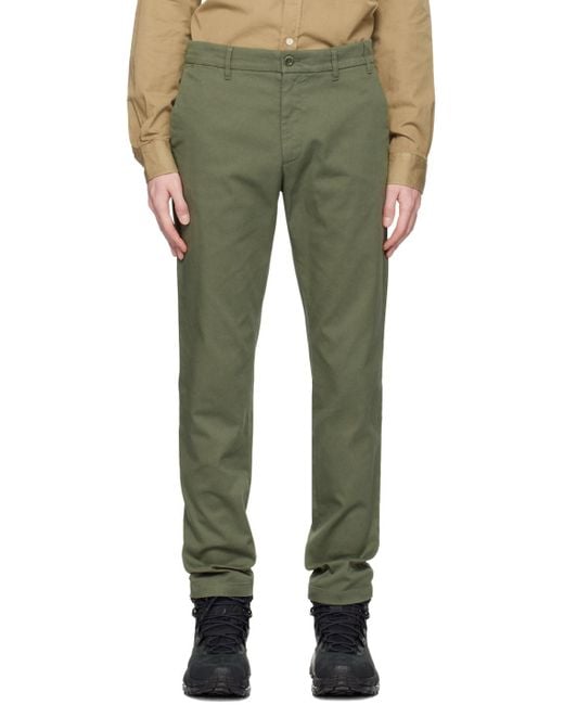 Norse Projects Green Aros Trousers for men