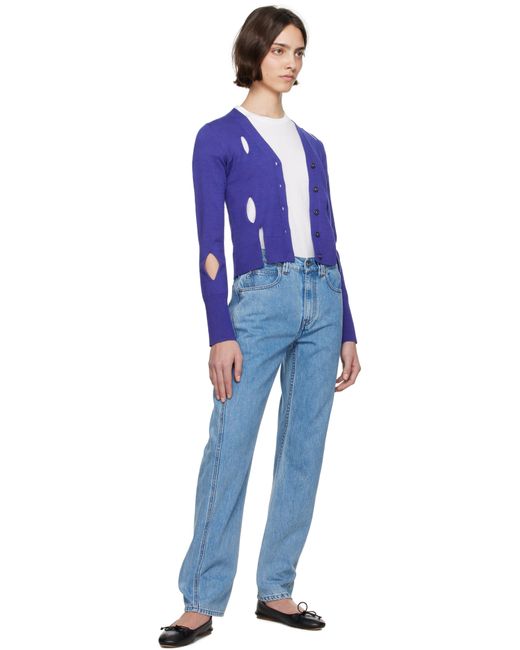 J.W. Anderson ブルー ツイスト スリムレッグ デニム ジーンズ Blue