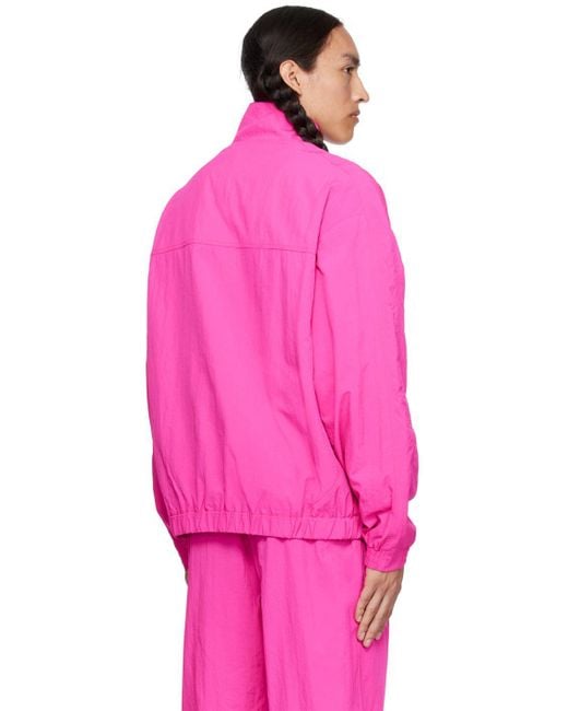 Mens pink sale track jacket