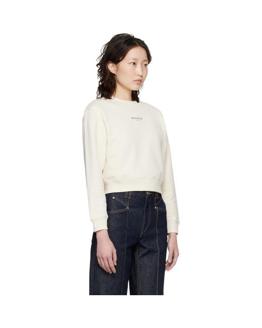Maison Kitsuné Black Off- Paris' Cropped Sweatshirt