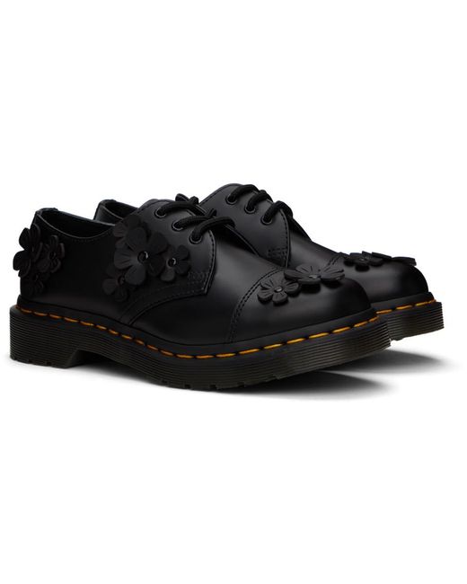 Chaussures oxford 1461 noires à appliqués floraux Dr. Martens en coloris Black