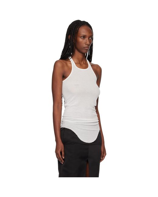 Rick Owens Black Off- Temple Basic Rib Tank Top