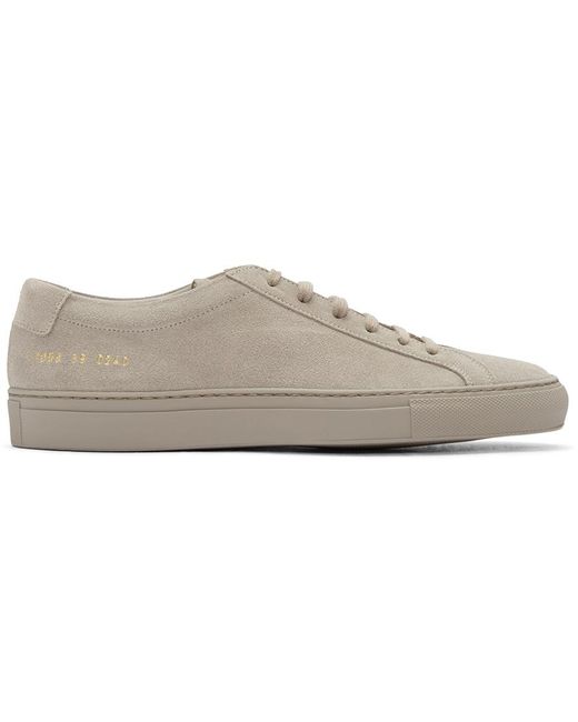 Common Projects Brown Original Achilles Low In Taupe Suede for men
