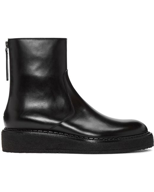 Black crepe sole clearance boots