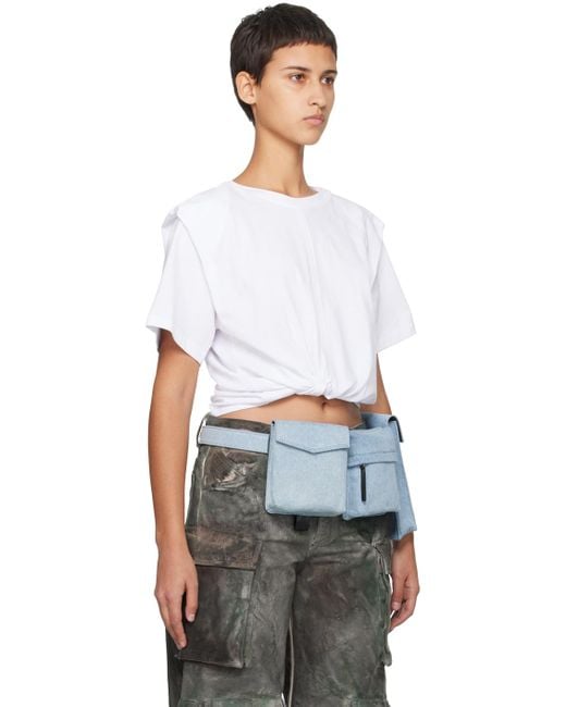 The Attico White Denim Belt