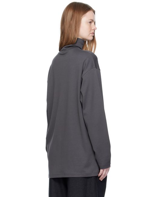 T-Shirt Décontracté Gris À Col Cheminée Lemaire en coloris Blue
