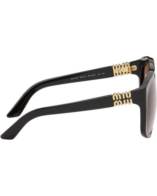 Miu Miu Black Runway Oversized Sunglasses