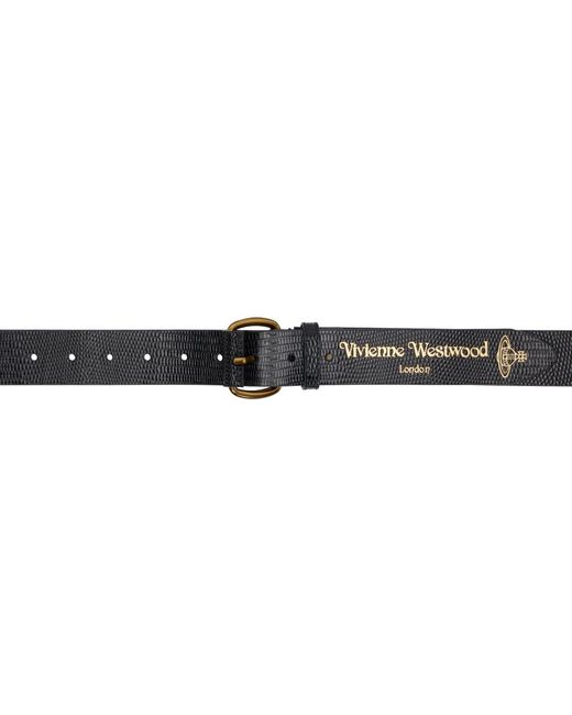 Vivienne Westwood Black Roller Buckle Belt for men