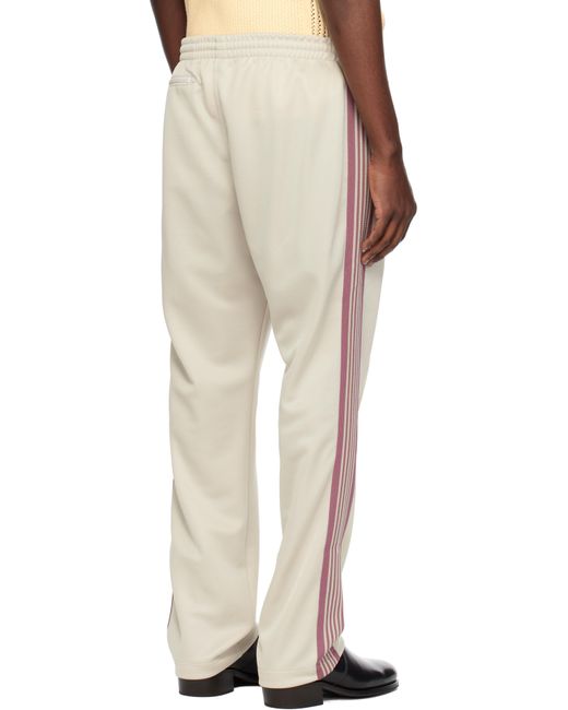 メンズ Needles オフホワイト ナロー トラックパンツ Natural