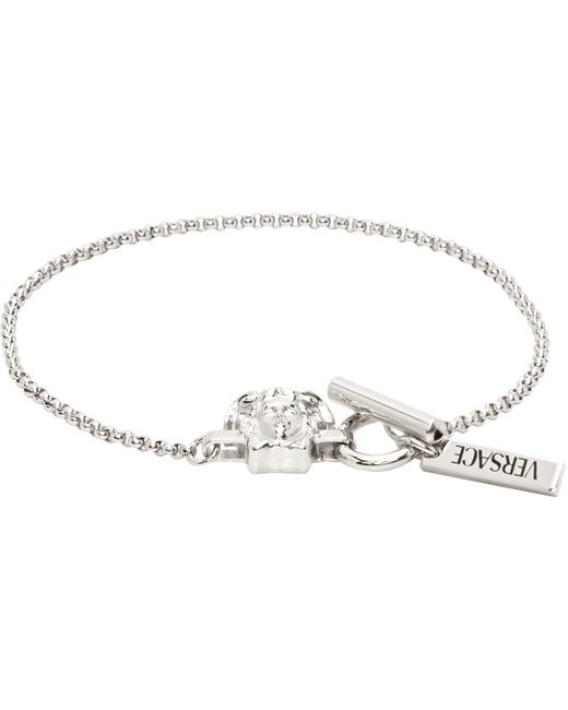 Versace Black Medusa Rolo Chain Bracelet