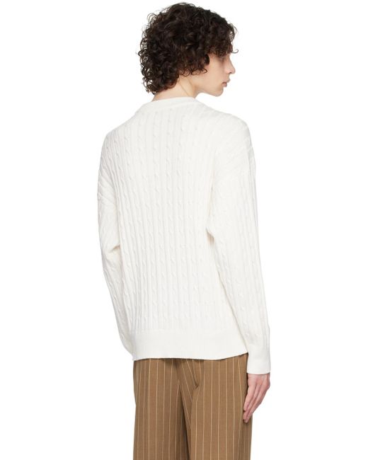Filippa K White Braided Sweater for men