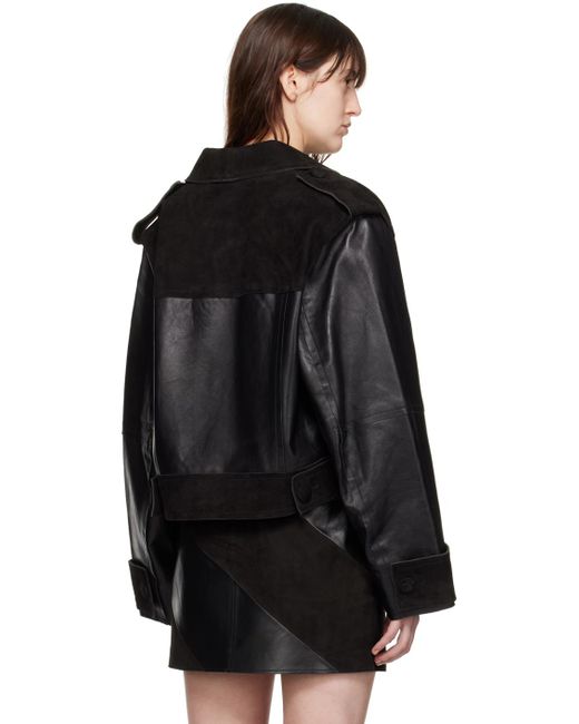Stand Studio Black Corinne Leather Jacket