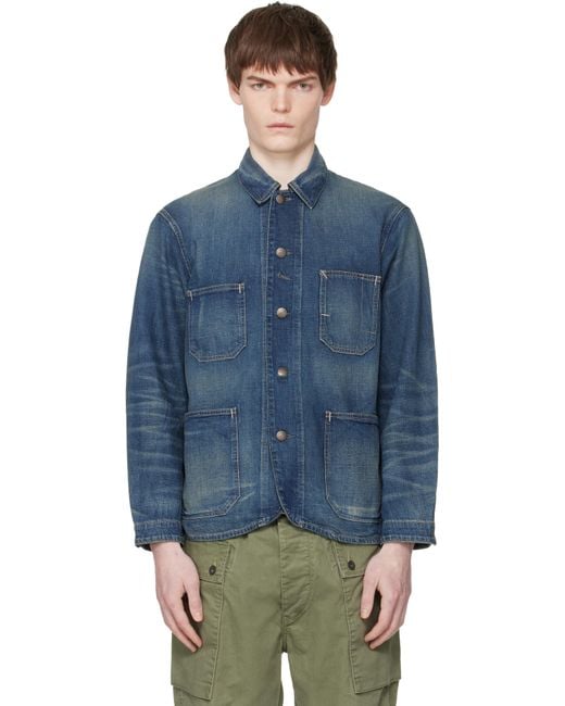 RRL メンズ ブルー Torrington Engineer デニムジャケット 【公式通販】