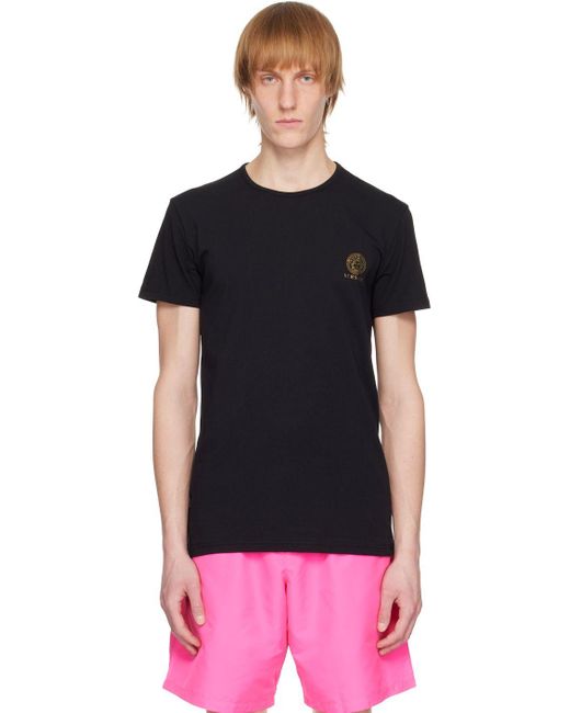 Versace Two-pack Black Medusa T-shirt for Men | Lyst