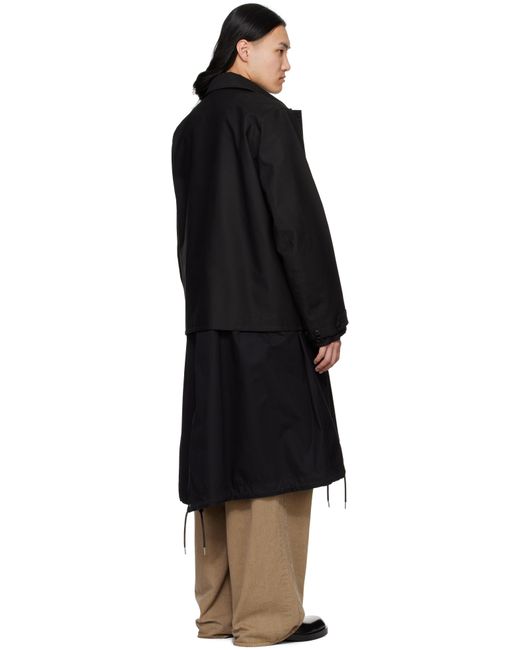 Sacai Black Wtaps Edition Cotton Back Satin Coat for men