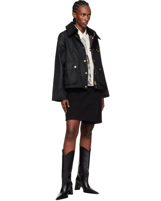 Barbour Black Reighton Spey Waxed Jacket