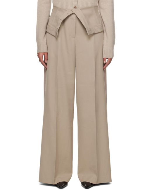 Acne Natural Beige Tailored Trousers