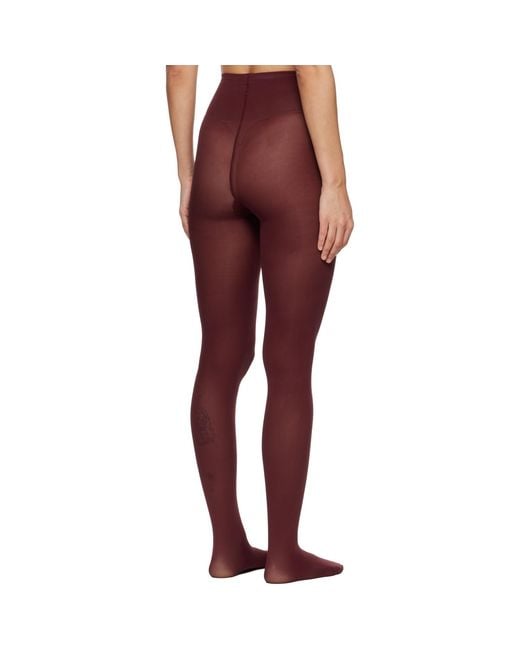 Swedish Stockings Red Burgundy Olivia Premium Tights