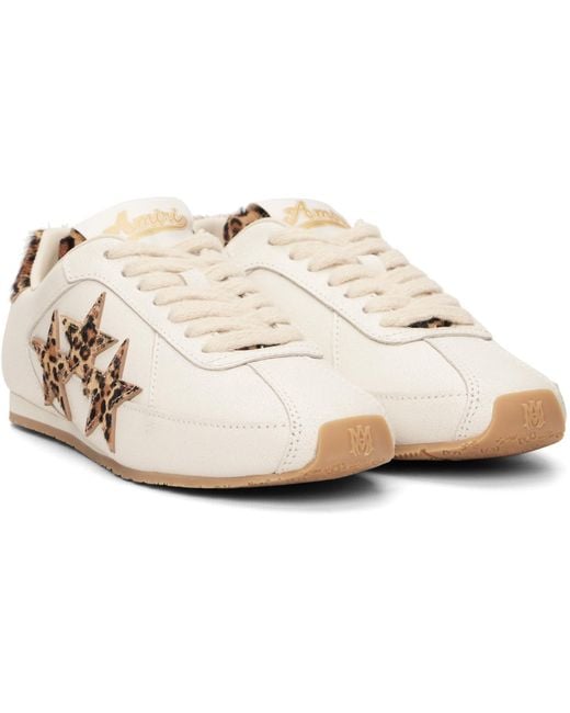 Amiri Black Off- Leopard Pacific Flat Sneakers