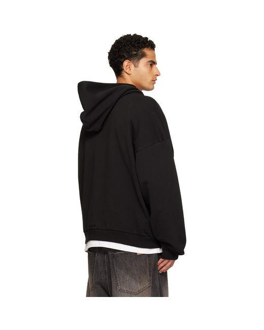 we11done Black Se11Done Multi-Logo Hoodie for men
