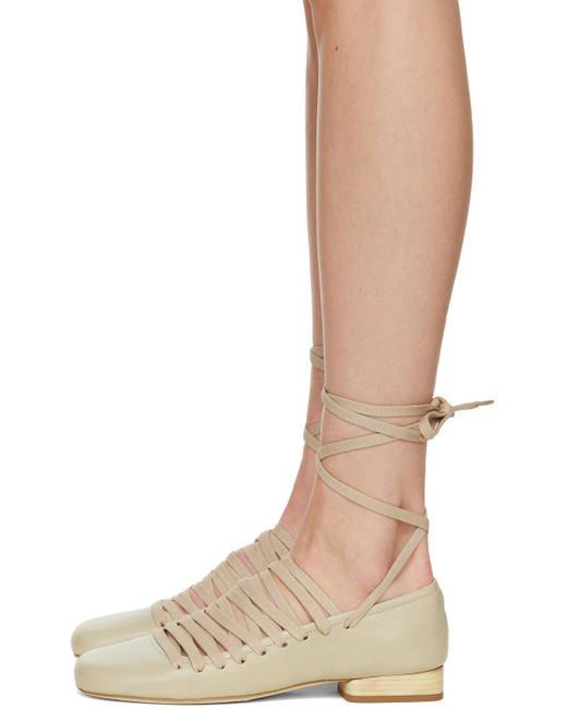 Lemaire Brown Taupe Laced Pump 15 Heels