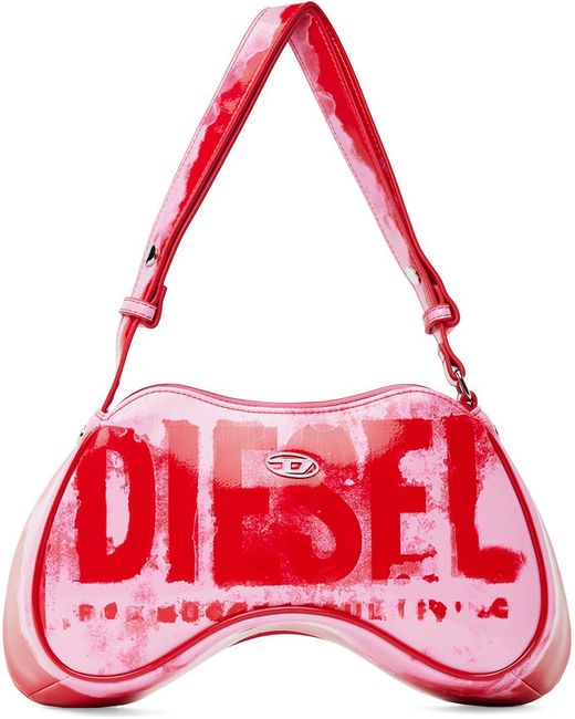 DIESEL Red Pink Play Crossbody Bag