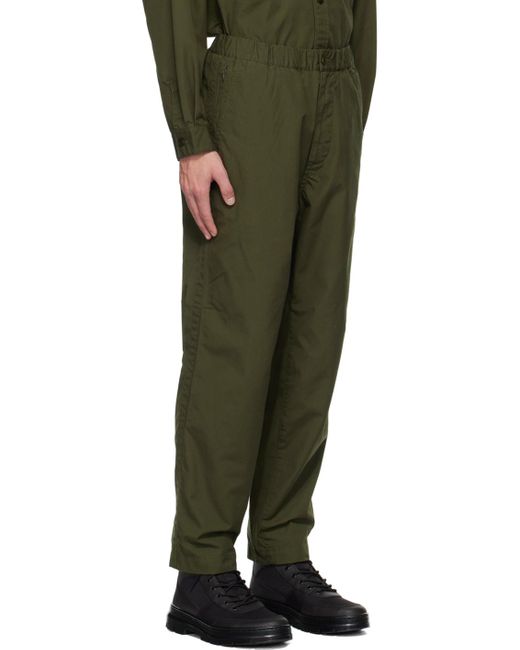 Nanamica Green Easy Trousers for men