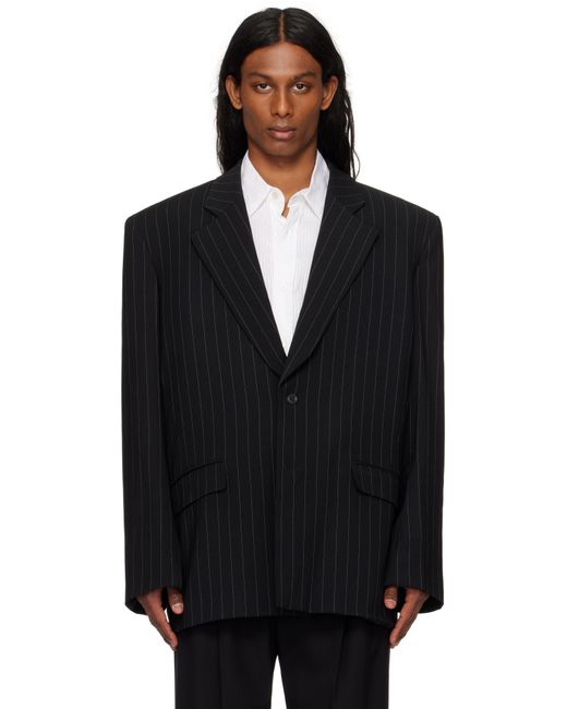 Louis-Gabriel Nouchi Black Single Breasted Oversized Blazer for men