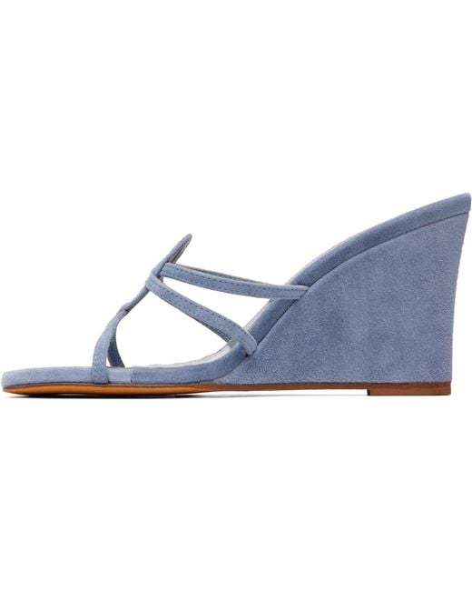 Maryam Nassir Zadeh Blue Opera Wedge Heeled Sandals