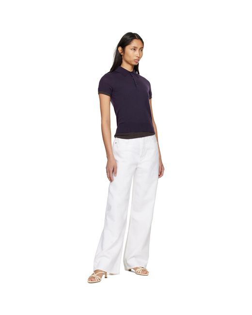 Agolde White Low Slung Baggy Jeans