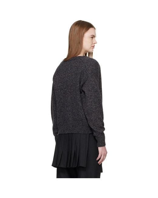 &Daughter Black Ada Crewneck Cardigan