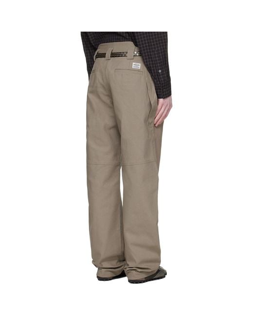 Commission Brown Taupe Rave Cargo Pants for men