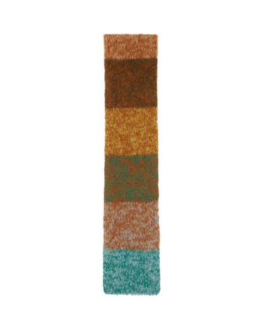 Dries Van Noten Green Alpaca Scarf for men