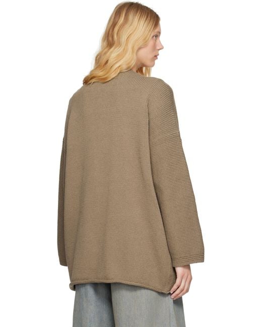 Lauren Manoogian Natural Khaki Open Cardigan